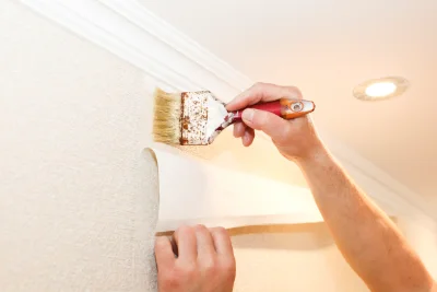Pose de papier peint à Albine — revêtements muraux et toiles de verre